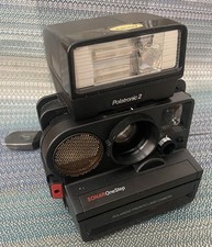 SonarOneStep Polaroid Pronto Land Camera wit Flag Pre-Owned Untested