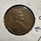 1958-D 1C BN Lincoln Wheat Cent. CUD On Rim Above Date.  Error Coin. Very Nice.
