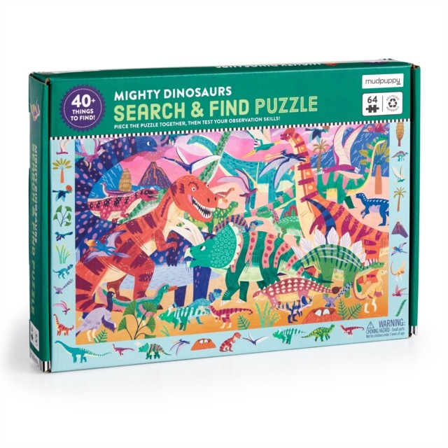 Mighty Dinosaur 64 Piece Search & Find Puzzle by Mudpuppy (Jigsaw)
