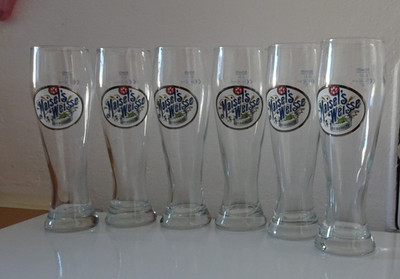 6 Maisel's-Weisse Weißbiergläser 0,3 Liter aus Bayreuth