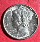 1941 Choice Uncirculated US Mercury SILVER Dime "Philadelphia" Mint! Old US Coin