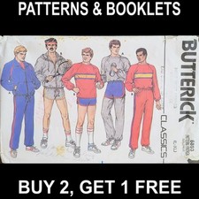 Vintage Butterick Men's Jacket/Top/Shorts/Pants Pattern 6893 Size L/XL CUT to L