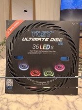 TOSY Flying Disc - 16 Million Color RGB or 36 or 360 Leds, Black w/Blue