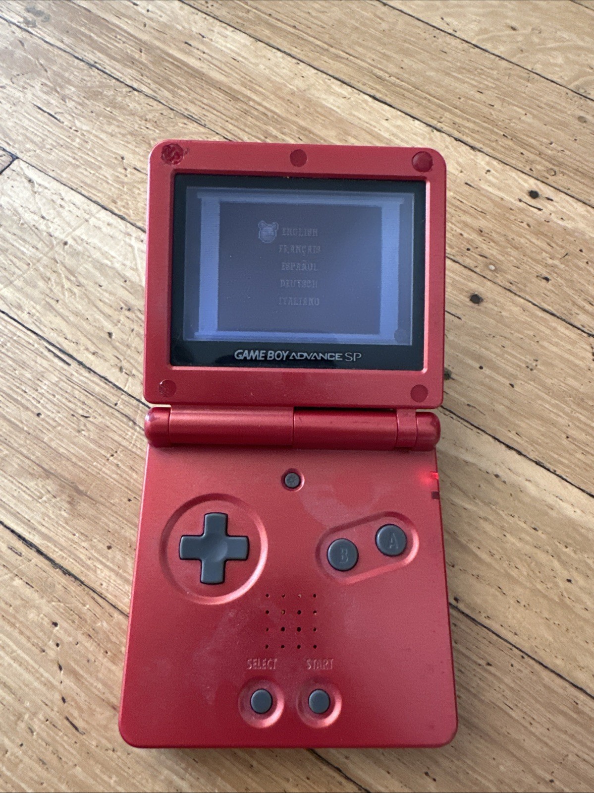 Nintendo Game Boy Advance SP Handheld System - Flame Red - TESTED W/ Game