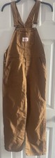 Youth Round House Bib Canvas Overalls 26x25 Made In USA Vintage
