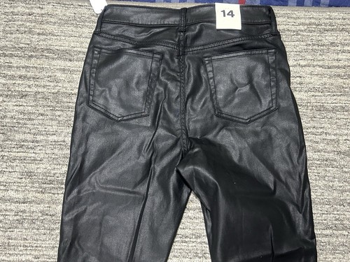 Gap Teen Girls Youth Sky High Skinny Black Leather Pants 14 Stretch NWT - Picture 10 of 14