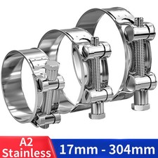 17-300mm Exhaust Clamp Hose Clamps Clips 304 Stainless Steel Heavy Duty T Bolt 17-300mm Exhaust Clamp Hose Clamps Clips 304 Stainless Steel Heavy Duty T Bolt