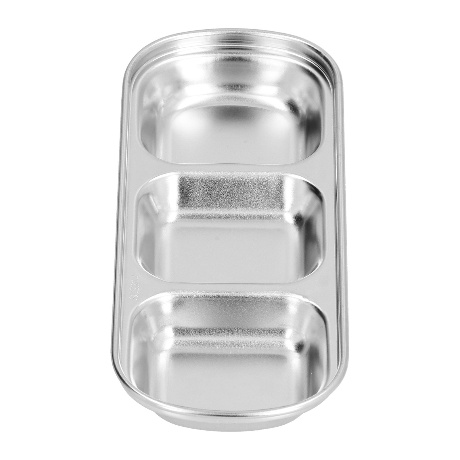 Seasoning Dish Stainless Steel Thickened Hot Pot Sauce Divided Grid Snack Dish