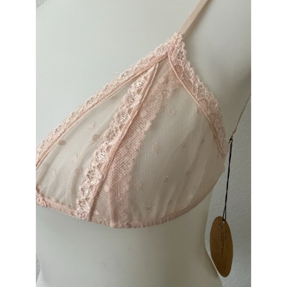Only Hearts Bralette Women S Bra Coucou Lola Sheer Lingerie Intimates Pink NWT - Image 3 of 4