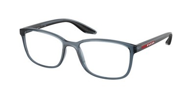 PRADA LINEA ROSSA PS 07RV CZH1O1 Transparent Azure Demo Lens 55mm Men Eyeglasses