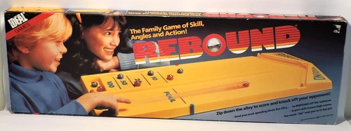 VTG 1986 Ideal Rebound Board Game 7091 Complete With Box CIB, 1 Score Slider DMG