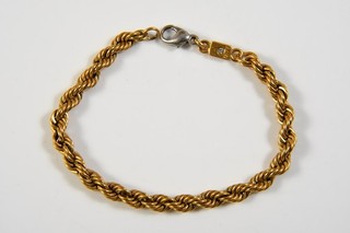 O08T12 Gold 999 Cord Bracelet Diamond Approx 0.04ct Platinum 950 Clasp