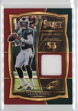 2020 Panini Select Draft Selections Memorabilia Red Prizm Jalen Hurts hg6