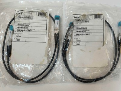 NEW 2 x Cisco SFP-H10GB-CU1M 10GBASE-CU SFP+ Cable 1 Meter Direct Attach Cable