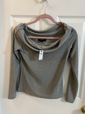 NWT Silver Sparkle Banana Republic Factory Store Top Size Small. MSRP 75