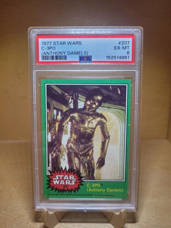 1977 Topps Star Wars C-3PO Anthony Daniels #207 Corrected Version PSA 6 EX-MT