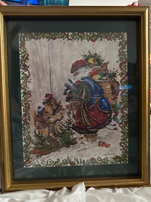 African American Frames Santa 