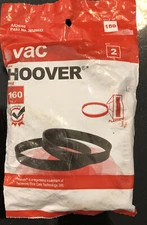 ** 2 PK VAC HOOVER STYLE 160 CLEANER BELTS Part # AA20160 / 38528033 ** NEW NIB