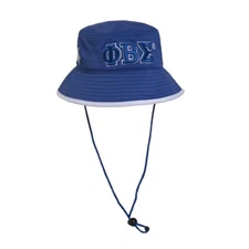 Phi Beta Sigma Fraternity Bucket Hat-Blue- Style 2-New!