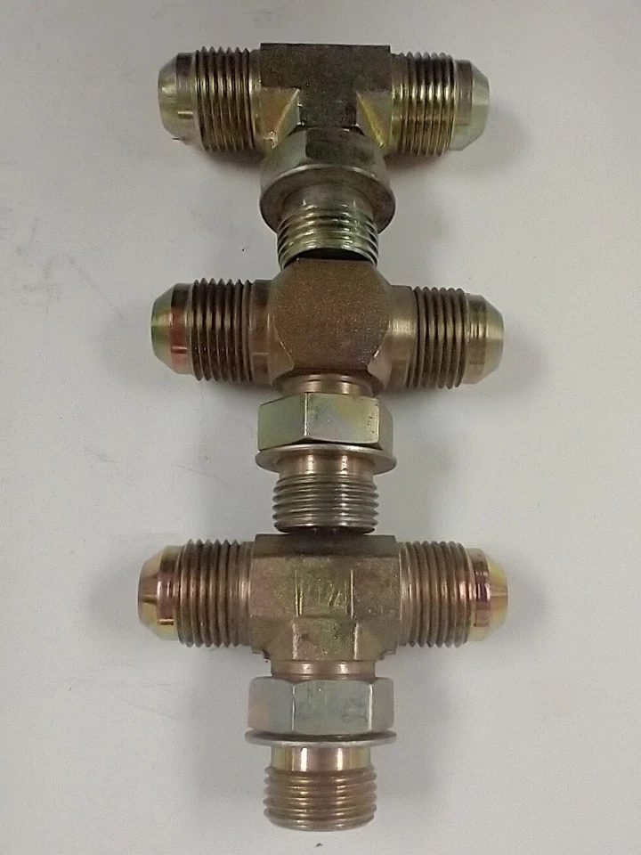 6803-08-08-08 1/2" JIC TO 1/2" JIC TO 1/2" NPT ORB STEEL TEES (LOT OF 12) - Image 3 of 4