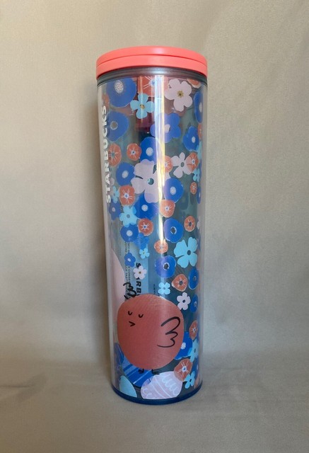 starbucks blue flower tumbler