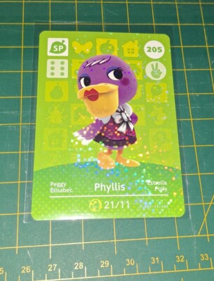 Carte Amiibo Animal Crossing 205 Élisabec / Phyllis Holo [EUR] Série 3