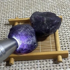 2pc 136g Natural and beautiful dreamy amethyst rough stone specimen