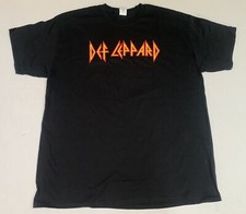 Def Leppard Men's 2018 Tour Forum LA Black T-Shirt Size: XL Hair Metal New New
