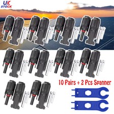 10 Pairs Solar Panel Cable Connectors Male Female Compatible Waterproof UK