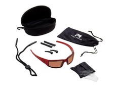 Fast Metal Speed Demon Safetysun Glasses Kit Red Foam Polarized Clear Lens Fast Metal Speed Demon Safetysun Glasses Kit Red Foam Polarized Clear Lens