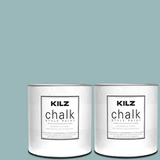 2 Kilz Chalk Style Paint Decorative Upcycling Furniture Blue Juniper quart
