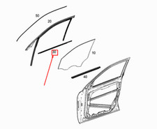 MERCEDES-BENZ GLE Coup&eacute; C292 T&uuml;rdichtung vorne rechts A2927250265