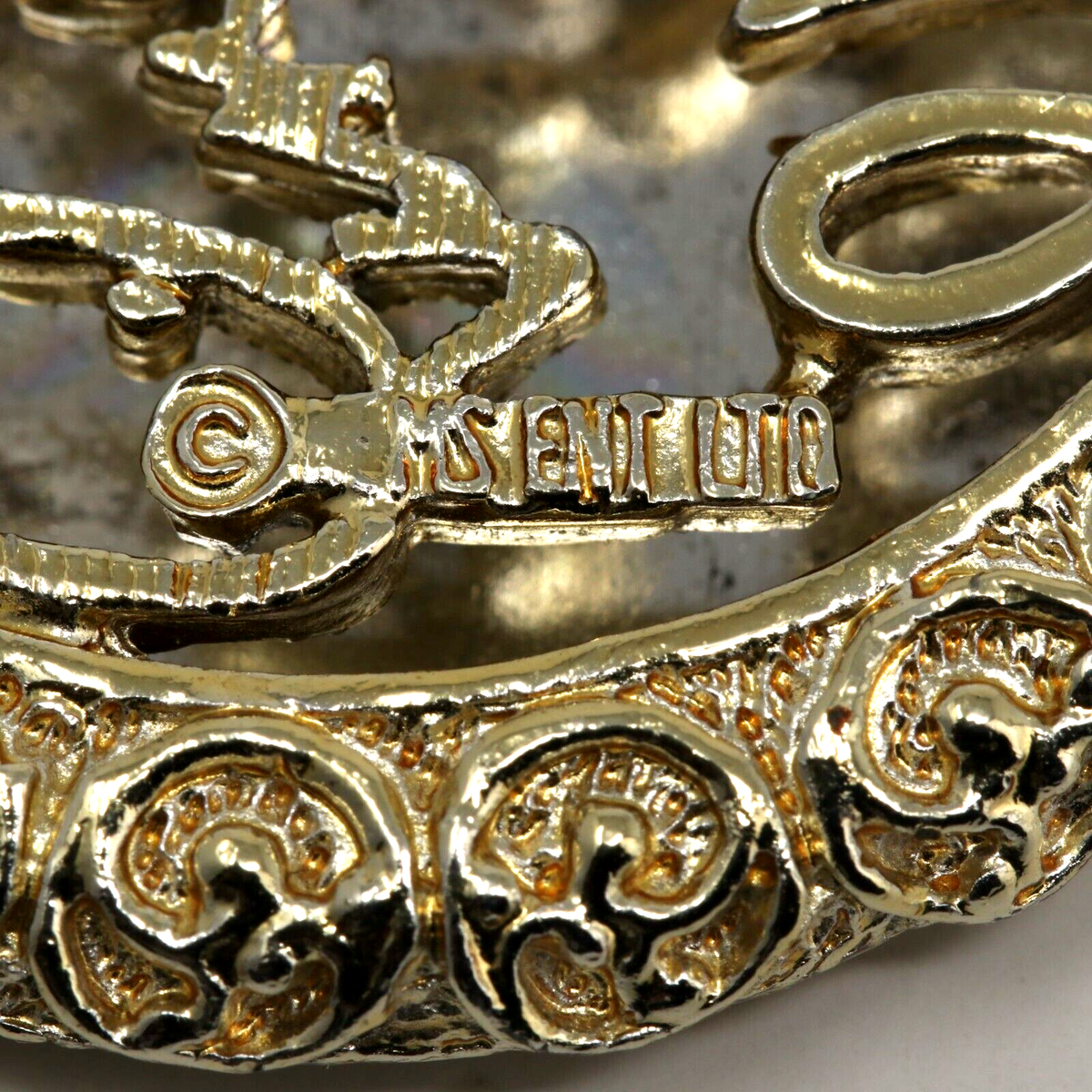 The Beatles 1960's Brass Pendant & Brass Chain Necklace Signed M