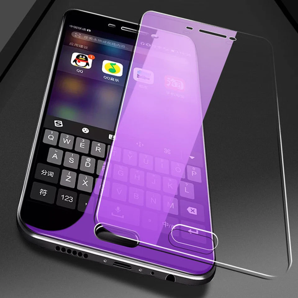 Vidro temperado luz antiroxa para OPPO R15 Pro R17 Find X protetor de tela - Imagem 2 de 4