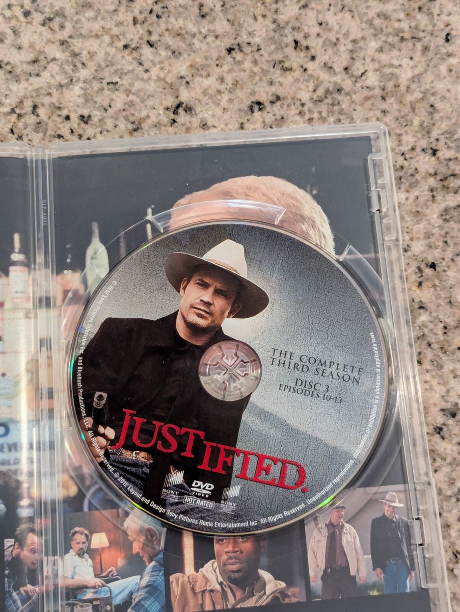 Justified: Complete Third Season 3 (DVD, 2012, 3-Disc Set) +