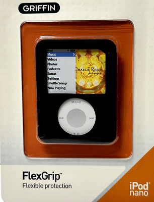 NEW Griffin FlexGrip Silicone Case Apple iPod Nano Video 3rd Generation - BLACK