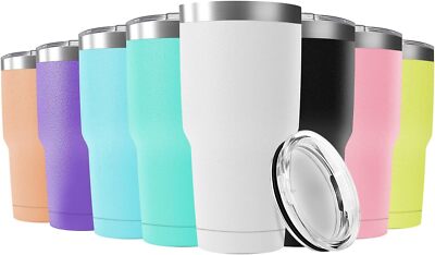 30oz Tumbler with Lid, Stainless Steel Vacuum Insulated Water Coffee Tumbler Mug