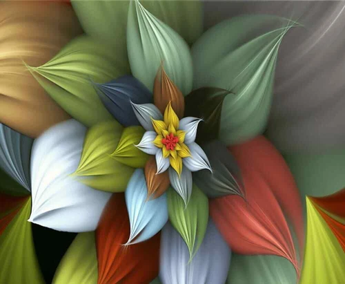 Hierarchical Flowers 3D Shower Curtain Polyester Bathroom Decor Waterproof - Picture 2 of 9
