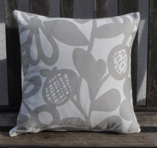 14 x 14" Scion Kukkia Dove reversible zipped cotton cushion