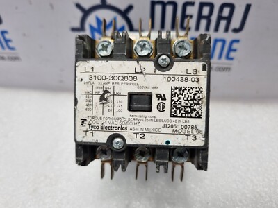 Tyco Electronics 3100-30Q808 Contactor Block 35AMP Coil 24VAC 50/60Hz