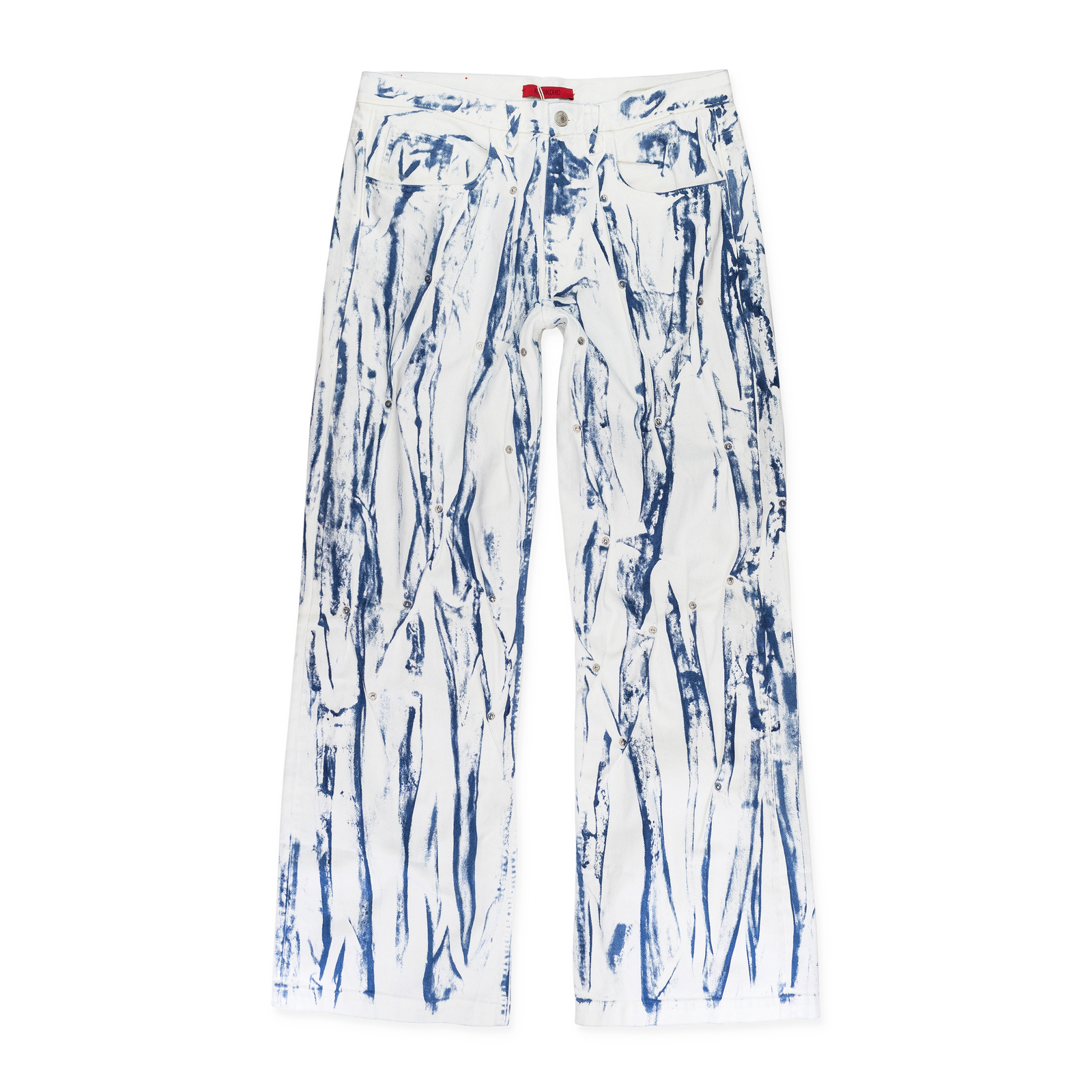 ДЖИНСОВЫЕ БРЮКИ NWT KUSIKOHC ИЗ ПОСТИРАННОЙ ТКАНИ, РАЗМЕР L, 795 ДОЛЛАРОВ США