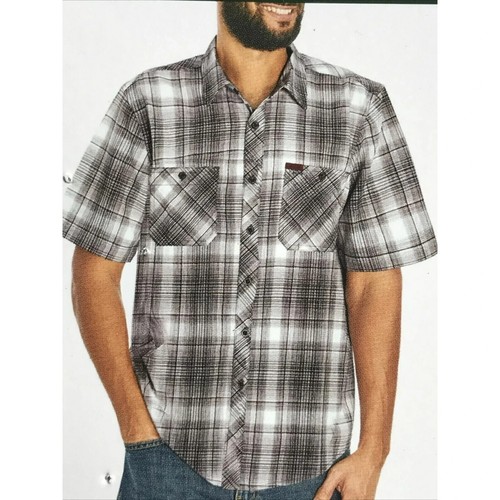 Orvis Mens Sleeve Spread Collar Woven Tech Shirt Pockets (Gray Plaid, Small) - Bild 1 von 2