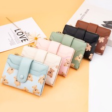 Women's Leather Small Wallet Bifold Wallet Credit Card Holder Pocket Purse Gift