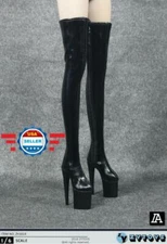 1/6 Over The Knee High Heel Boots HOLLOW for 12'' Female Figure Doll Accessory