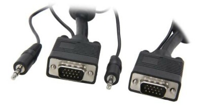 StarTech 30 ft Coax High Resolution Monitor VGA Cable with Audio HD15 M/M