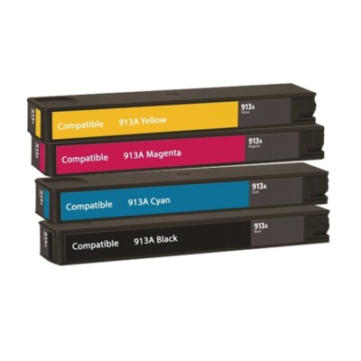 4 Tintenpatronen für HP PageWide 352dn 352dw MFP 377dn MFP 377dw 913A