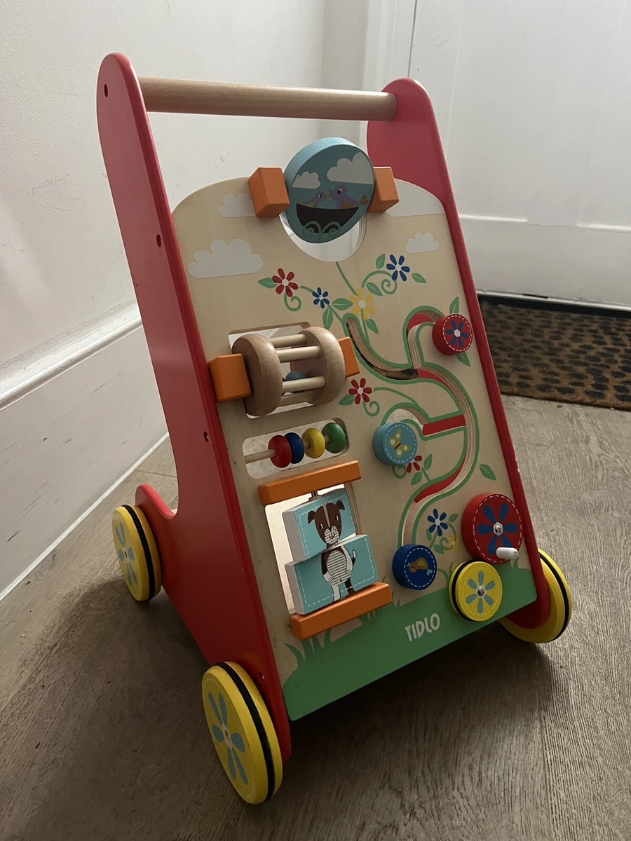 Tidlo Wooden Walker With Engaging Educational Toys