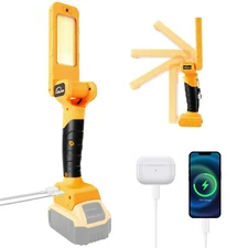 Cordless LED Pivoting Work Light For DeWALT LED 20V 20Volt MAX Flashlight TOOLS