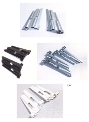 1 Pair NEW LEGO Technic Metallic Silver Black White 3D Panel 3/4 (22972/22973)