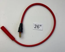 26" Single Replacement RED Spark Plug Wire ACCEL Spiral Core for Points Cap 